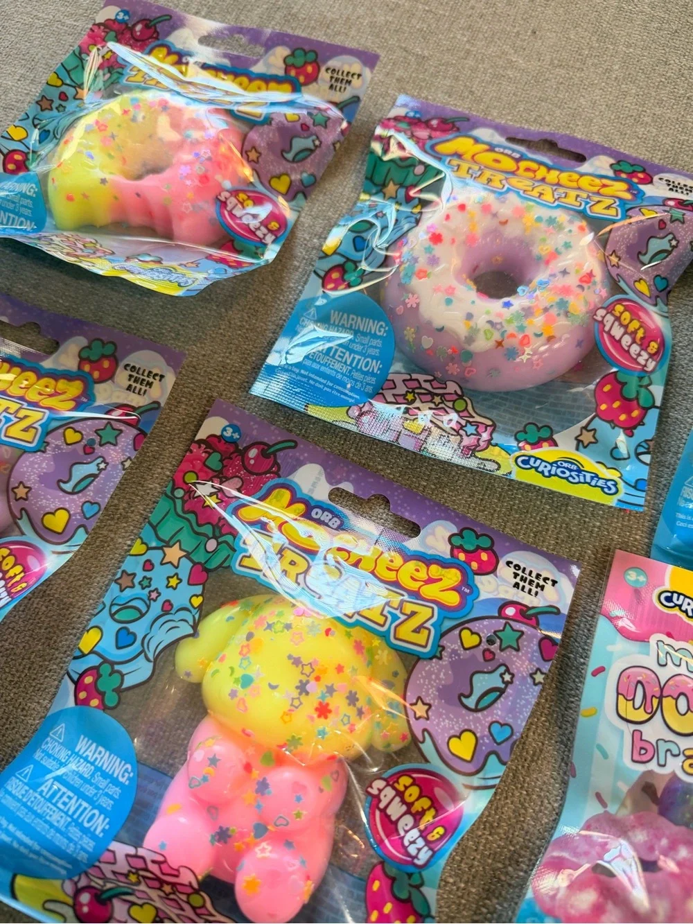 Viral ORB Mocheez Treatz Squishy Toys + Mochi Donut Bracelet Lot Sensory